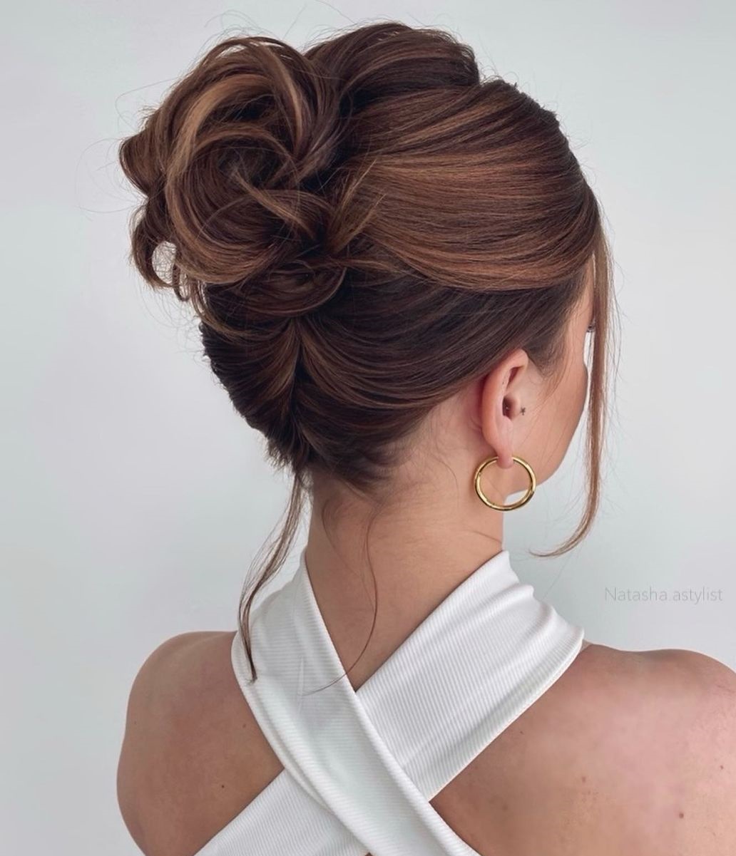 Medium Hair French Twist for Wedding