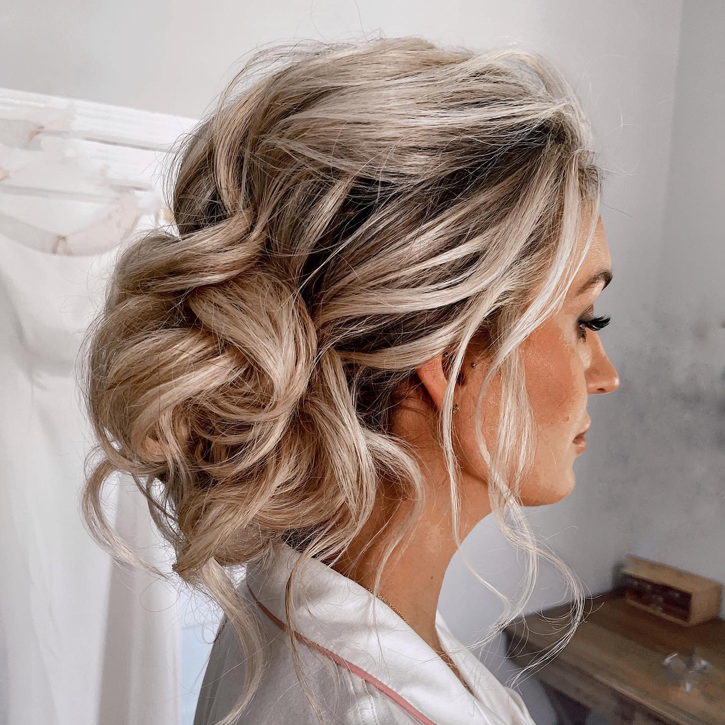 Ethereal Messy Bun for Wedding