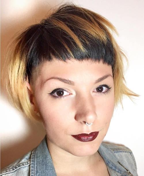 Two Tone Short Choppy Hairstyle