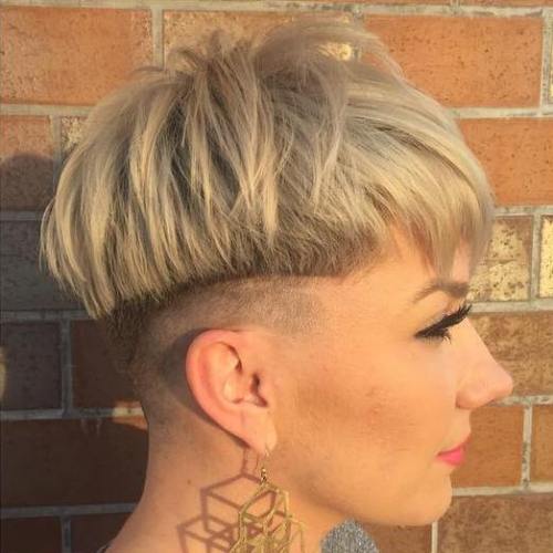 Choppy Blonde Undercut For Women