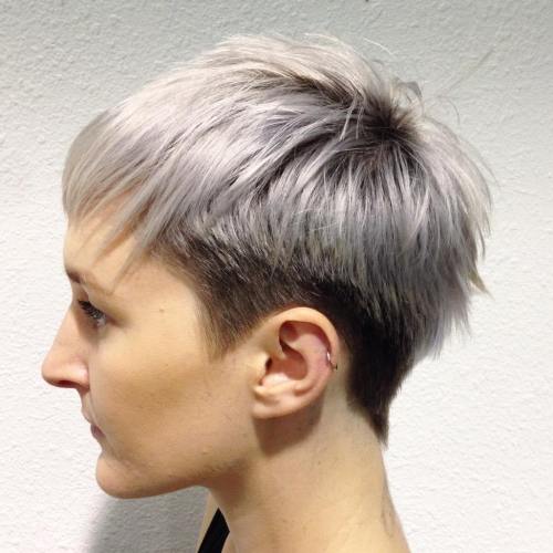 Black And Silver Tapered Pixie