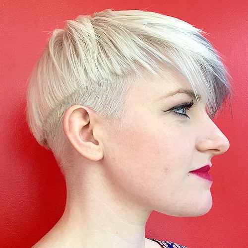 Asymmetrical Blonde Bowl Cut