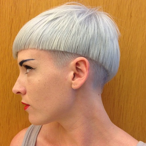 Silver Bowl Cut With Undercut