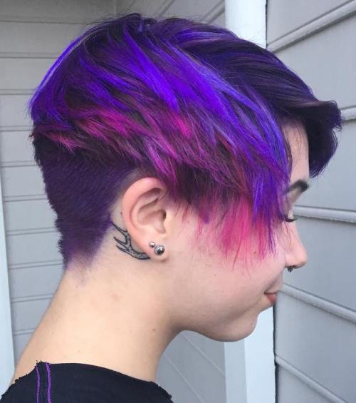 Purple Colored Bowl Cut