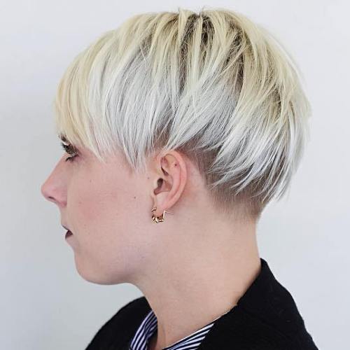 Short Blonde Undercut For Women