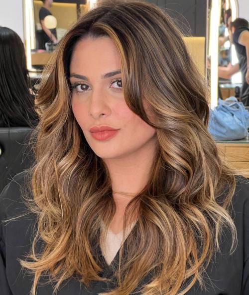 Delicious Toffee Blonde Highlights for Brown Hair