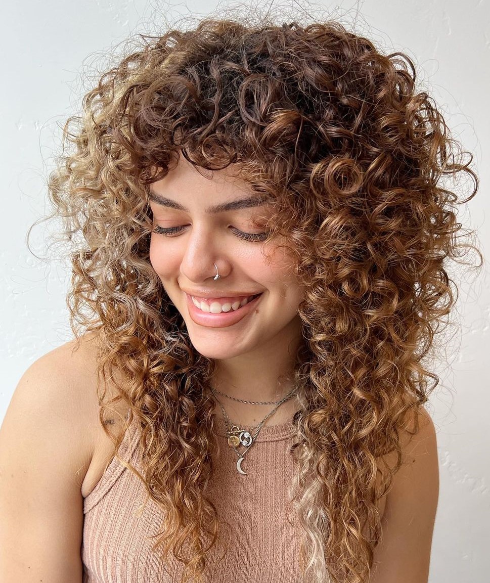 Curly Shag with Color Fade