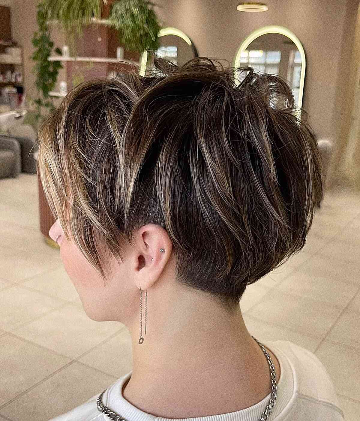 Undercut Bixie with Highlights 