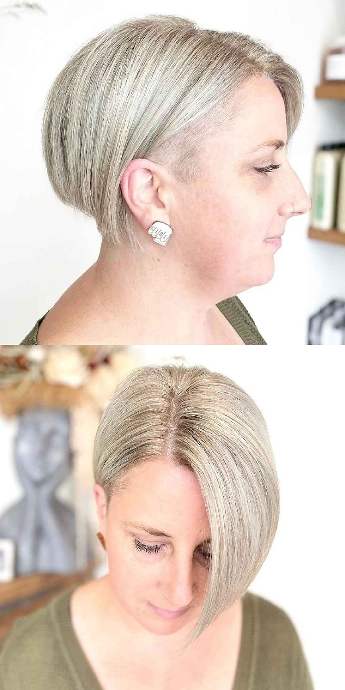 Simple Pixie Bob Undercut for Women Over 30