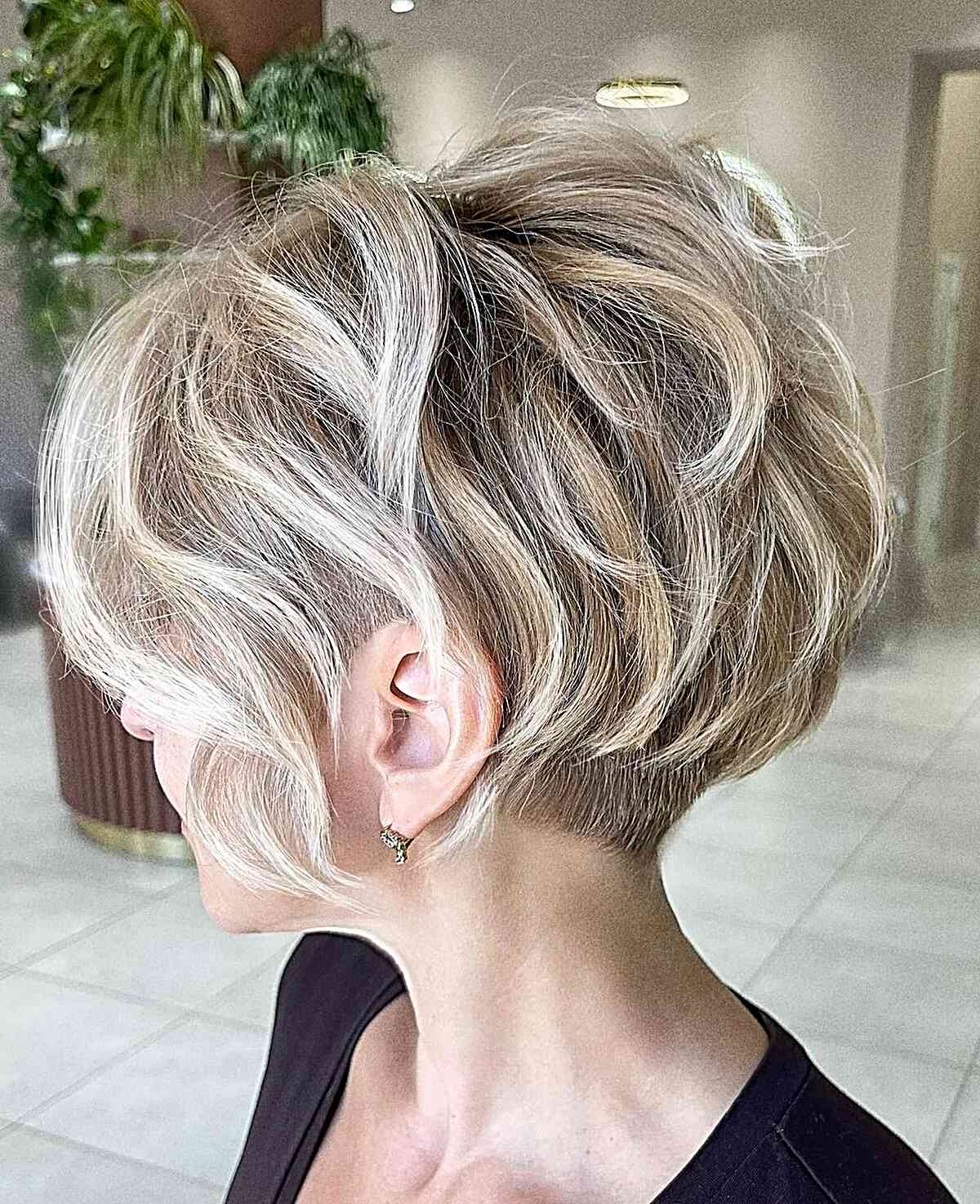 Undercut Pixie Bob with a Shaved Nape