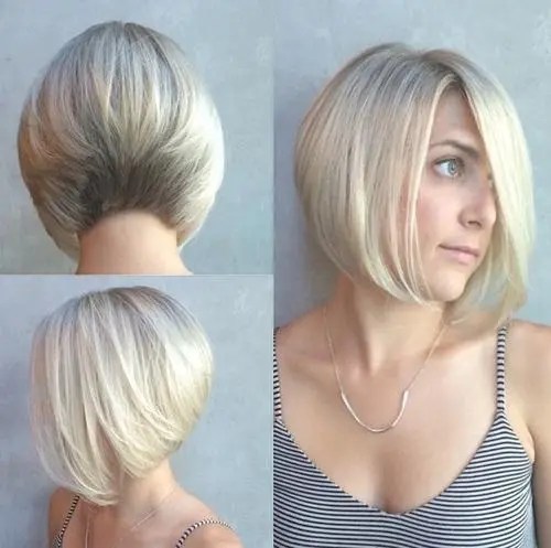 blonde stacked bob