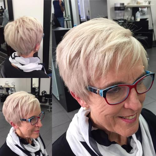 Plus Tapered Blonde Pixie Hairstyle