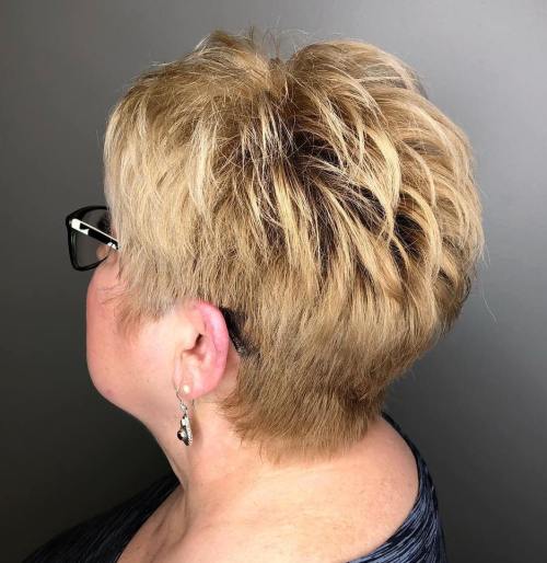 Tapered Feathered Pixie over 60