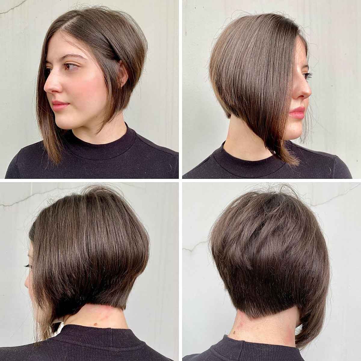 Inverted Asymmetrical Bob for Thin Hair