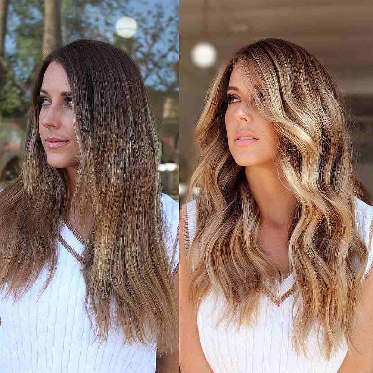 Soft Brown with Honey Balayage