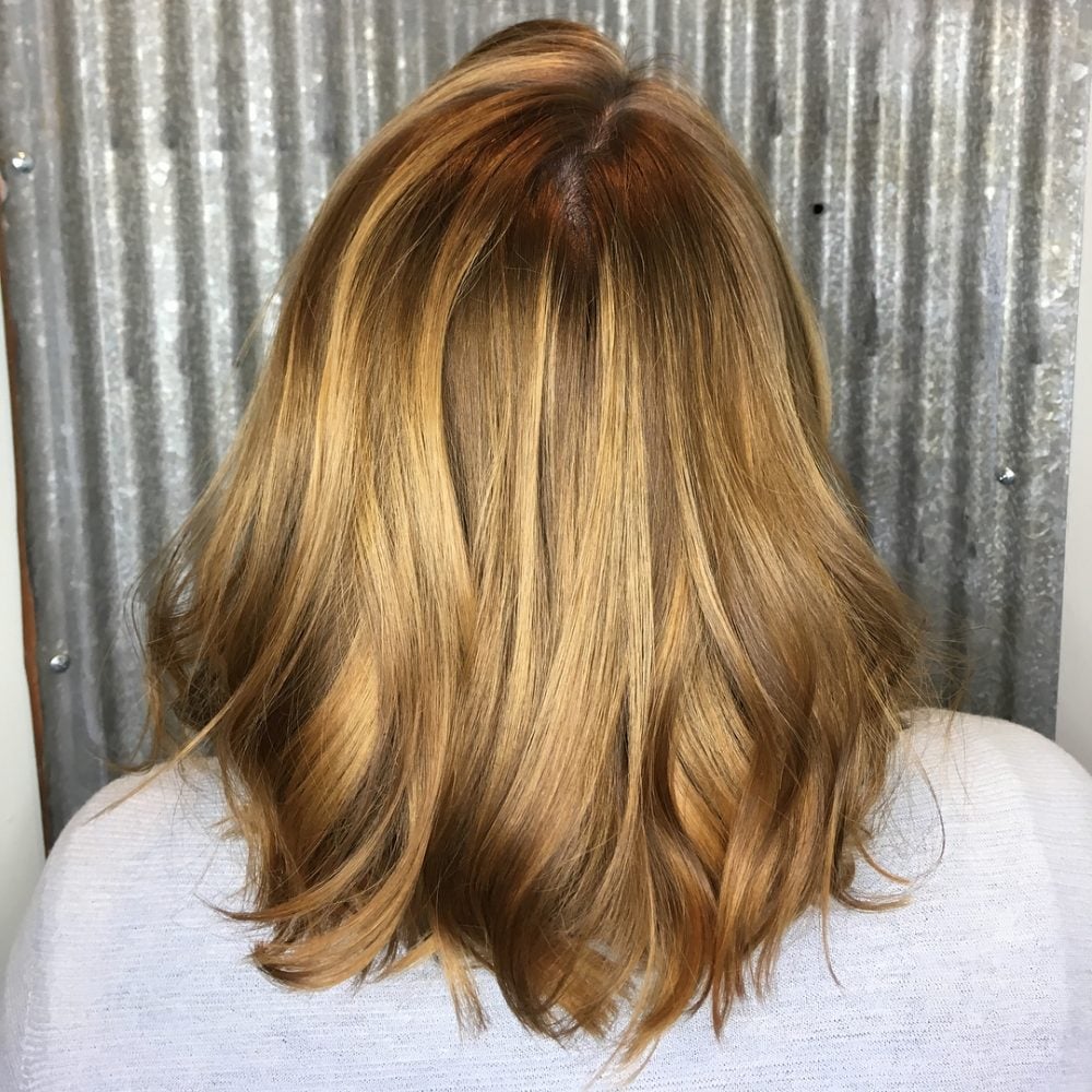 Golden Brown Shoulder-Length Hair