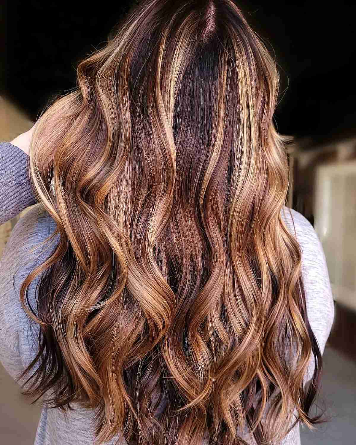 Honey Blonde Highlights on Brown Hair