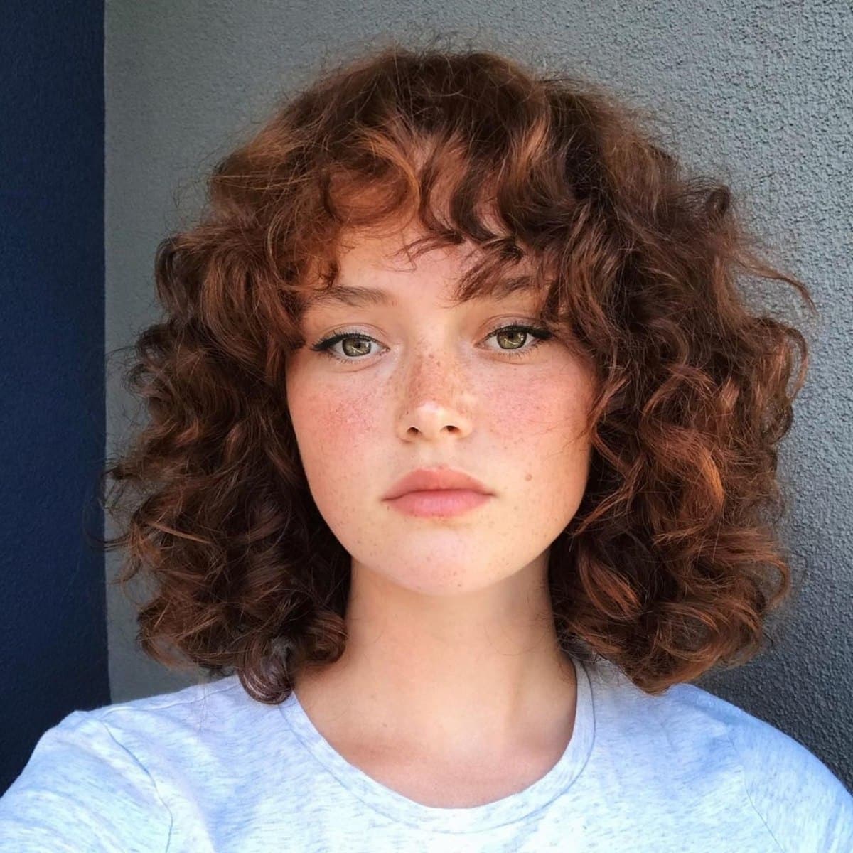 Curly Shaggy Lob with a Hidden Undercut