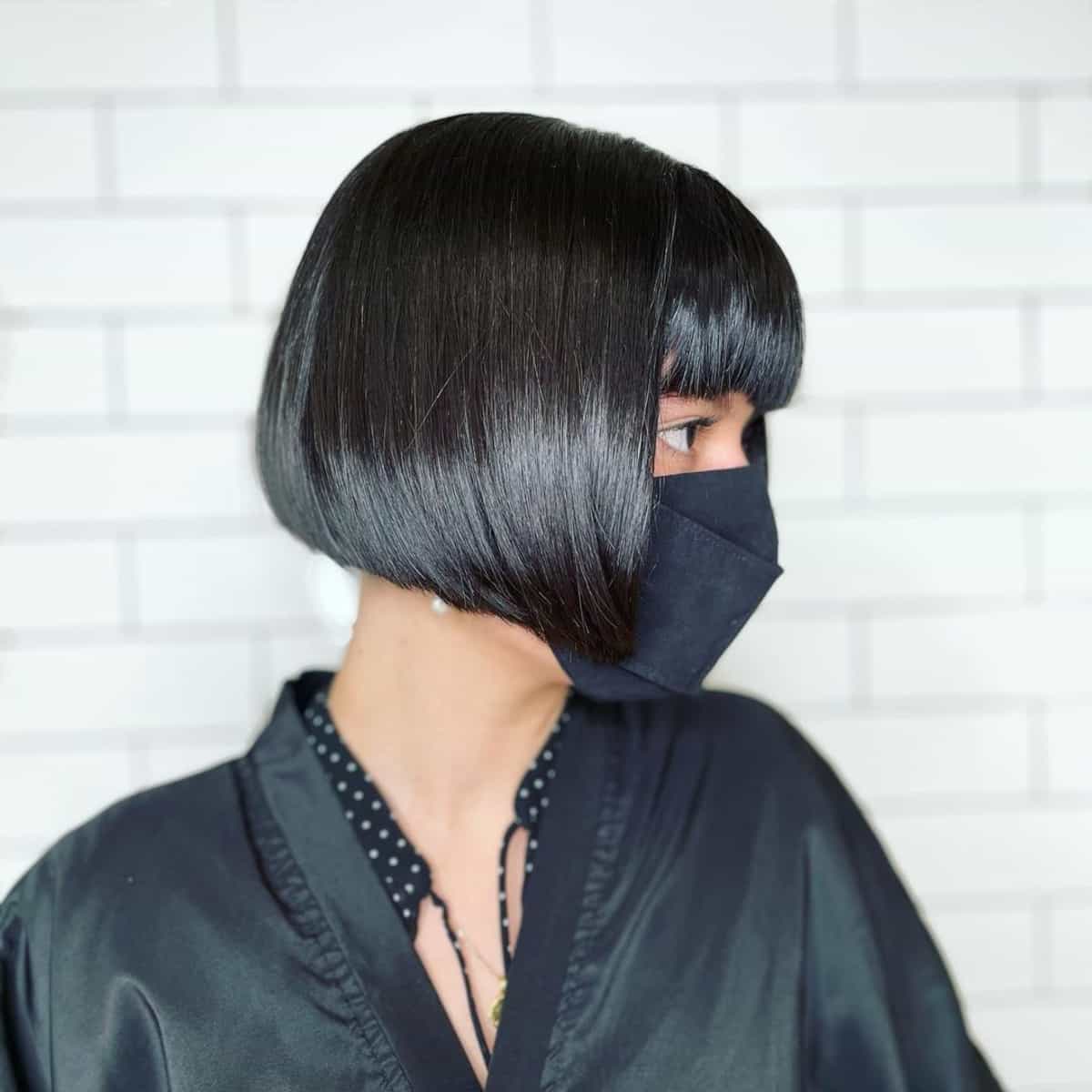 ear-length blunt bob haircut