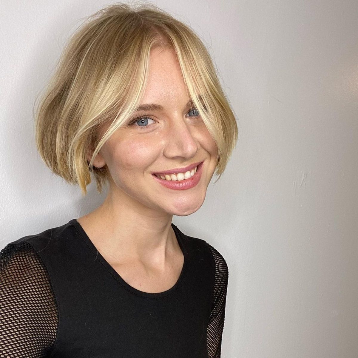 jaw-Length blunt cut bob