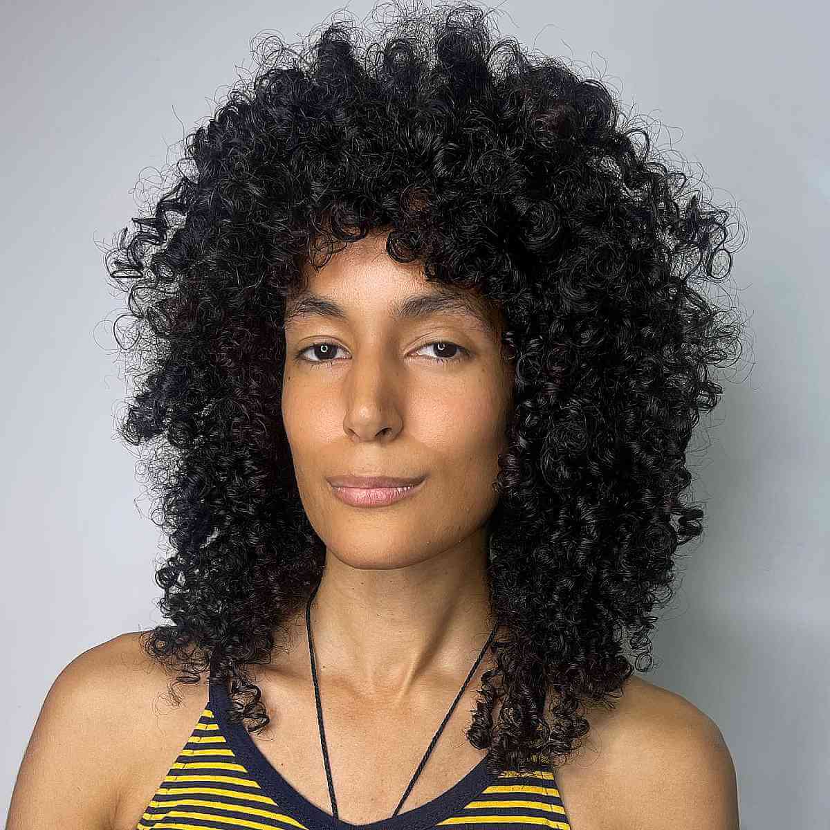 Collarbone-Length Curly Shag