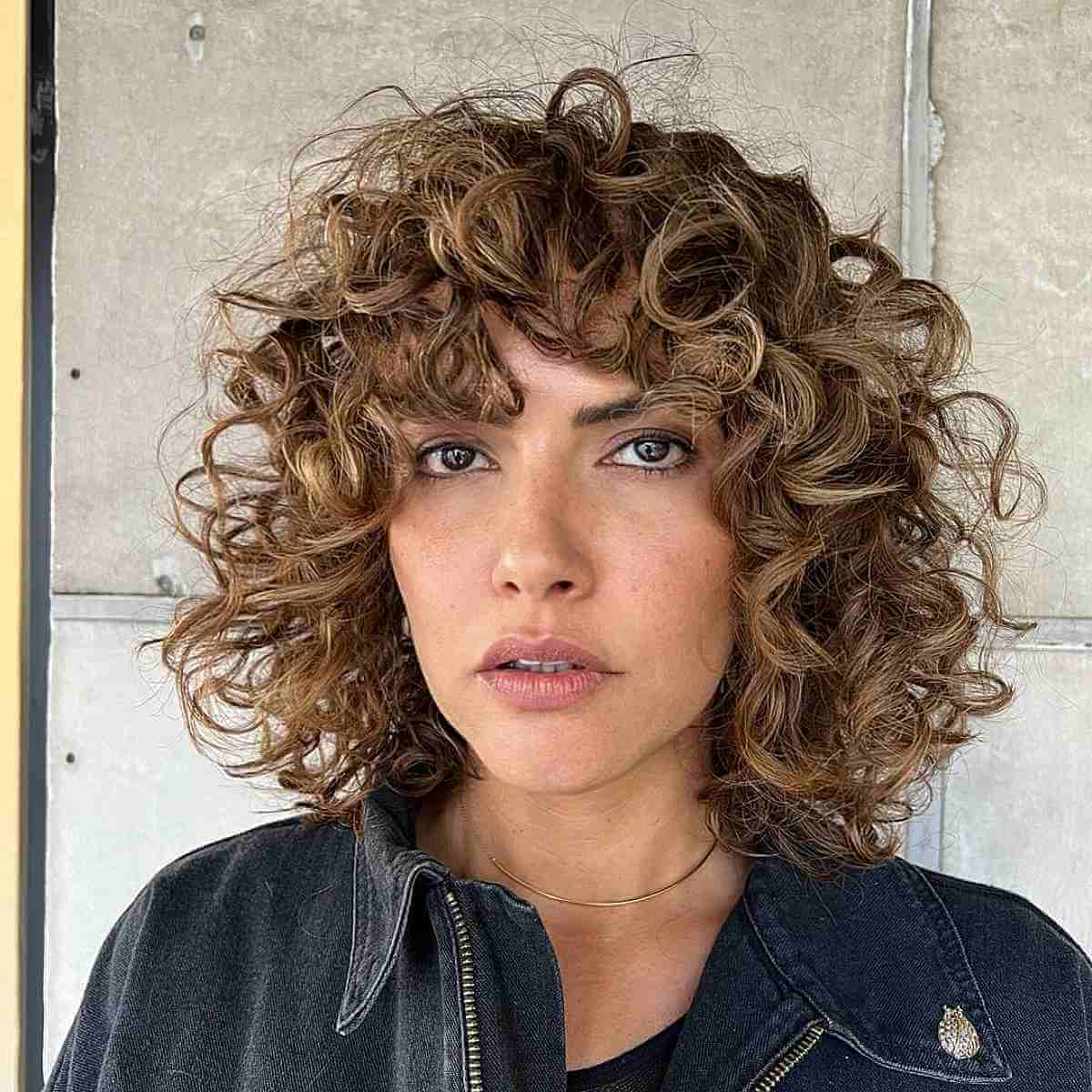 Light Brown Short Curly Shag