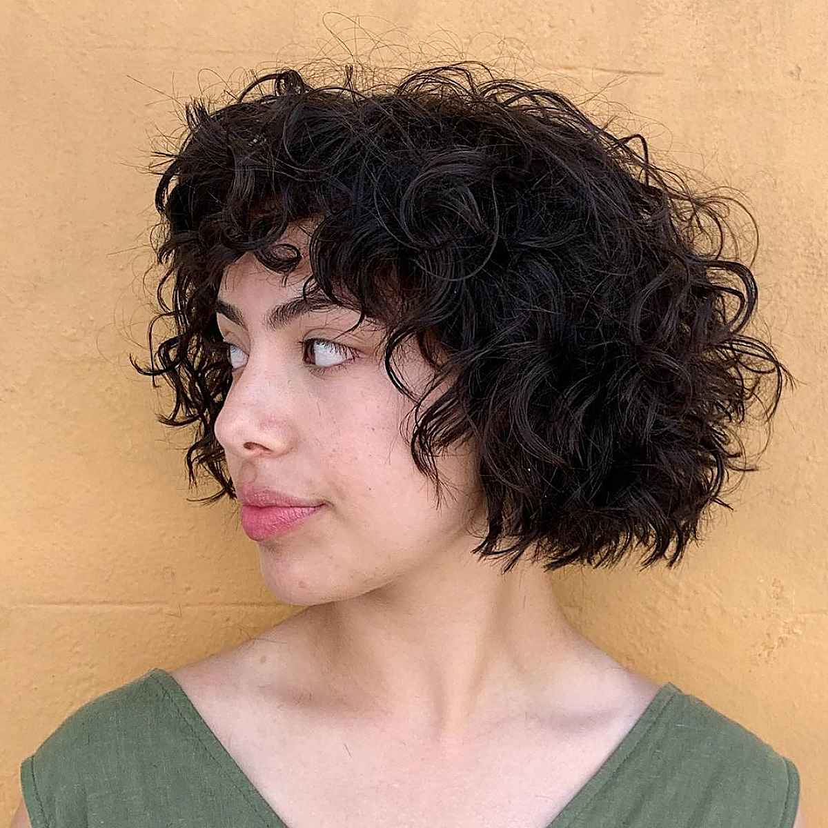 Shaggy Bob for Curly, Thick Hair