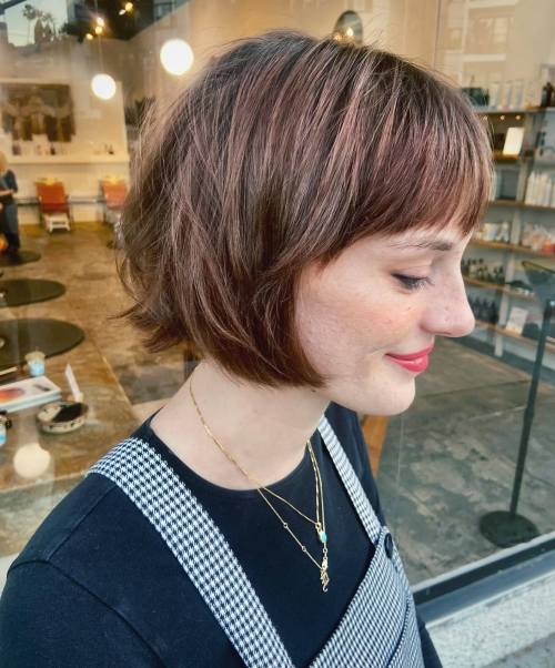 Jaw Length Shaggy French Bob