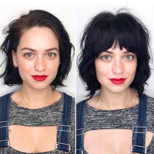 Black Bob Shag Before and After