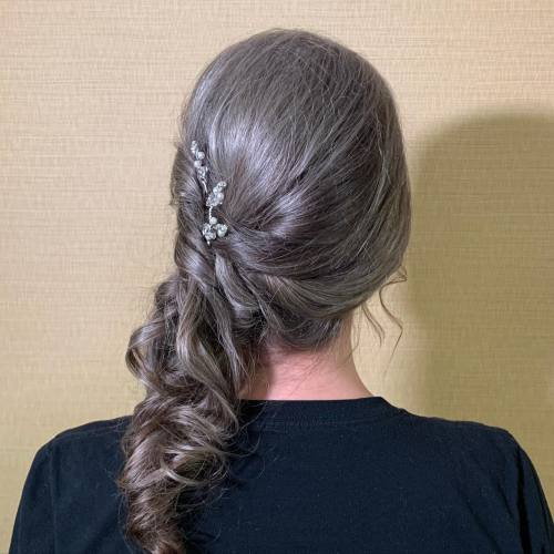 Wedding Side Ponytail Hairstyle