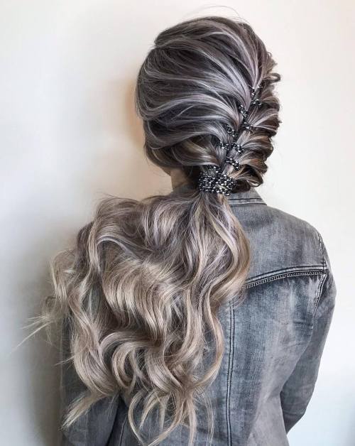 Side Ponytail with Chain