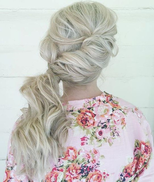 Wavy Side Blonde Ponytail