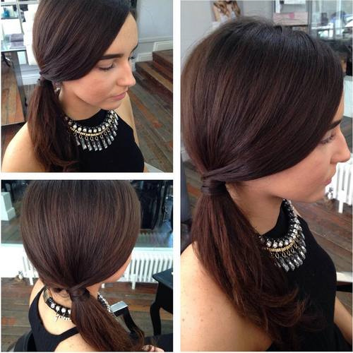 Simple Side Ponytail for Medium Hair