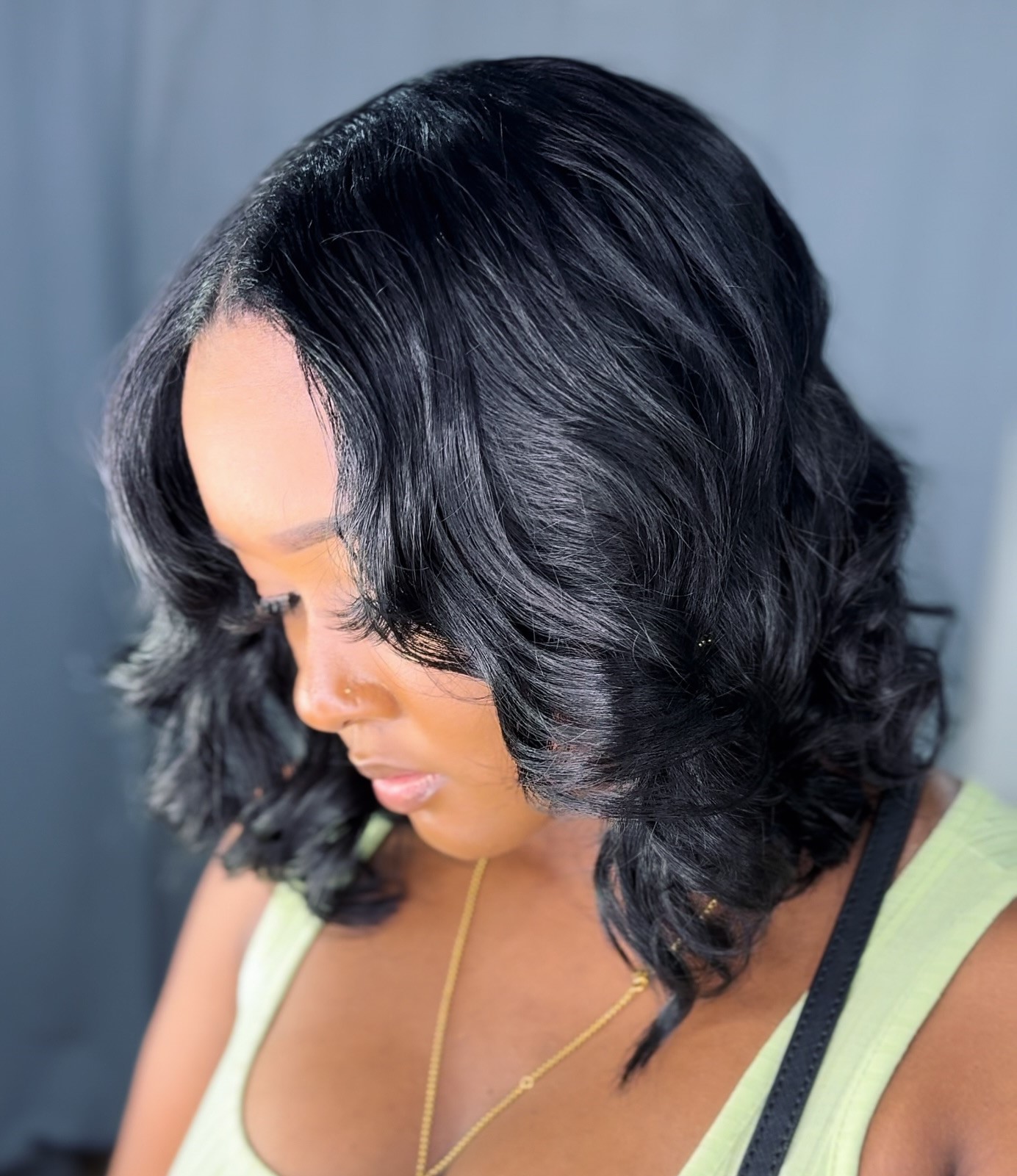 Straight Bob with Soft Curls for Black Women