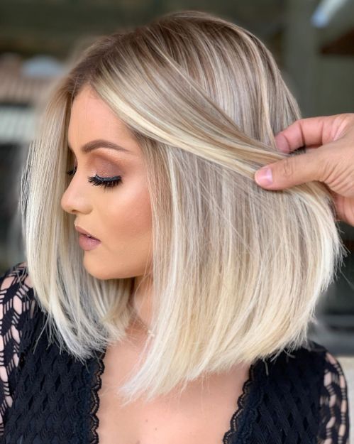 Blonde Long Bob For Fine Hair