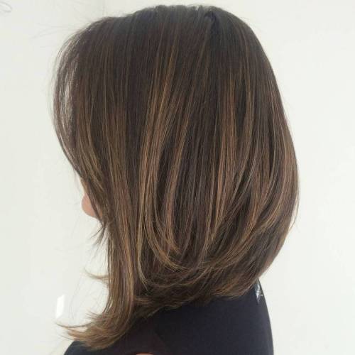 Long Brown A-Line Bob