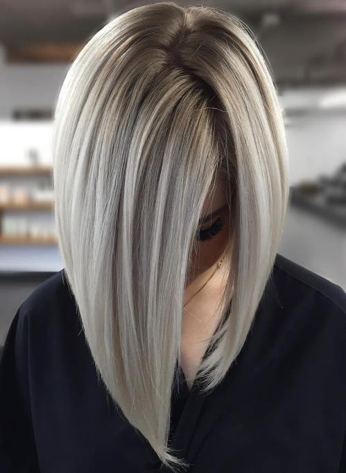 Sleek and Glossy Blonde Balayage Bob