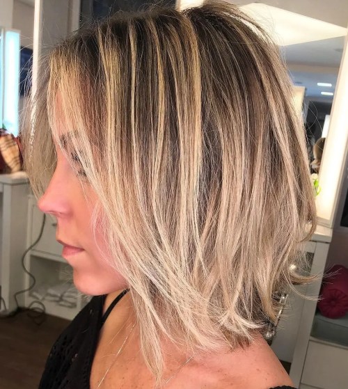 Mid-Length Razored Bob For Straight Thin Hair