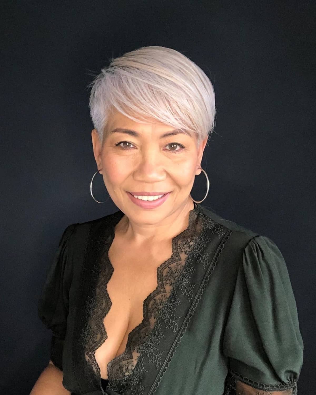 Modern pixie haircut for women over 50