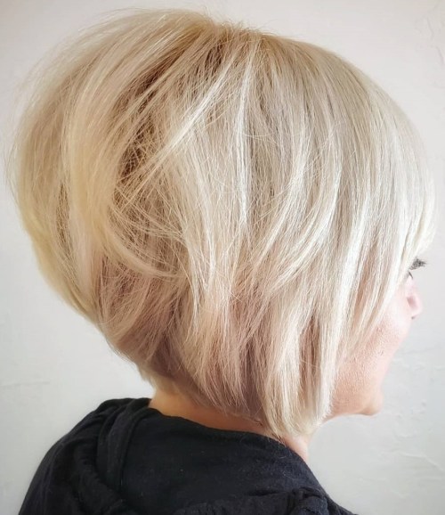 Stacked Light Blonde Bob