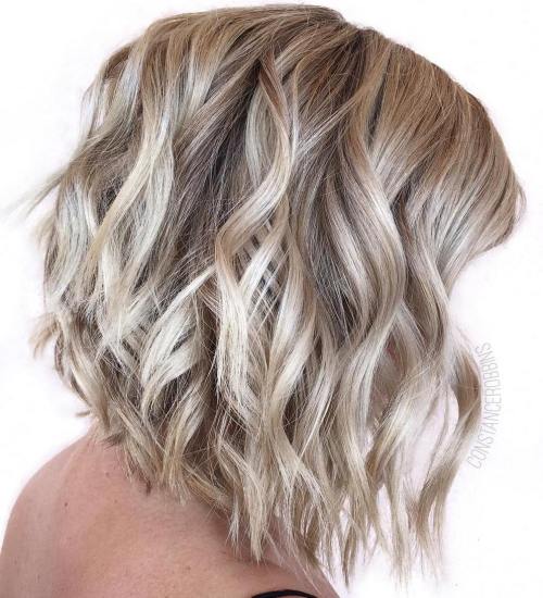 Wavy Blonde Lob