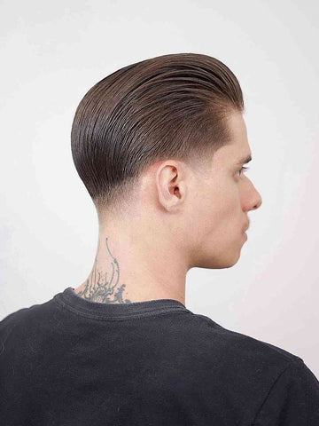 Low Fade Slick Back Haircut