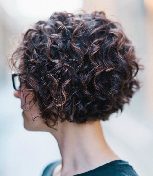 Short Curly Brown Bob