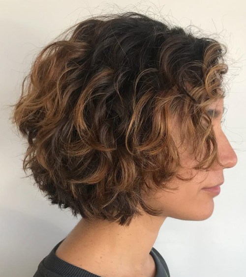 Short Textured Curly Bob