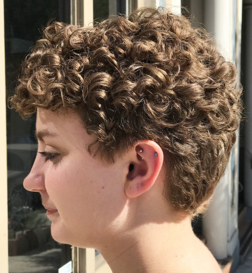 Short Tapered Cut For Curly Hair