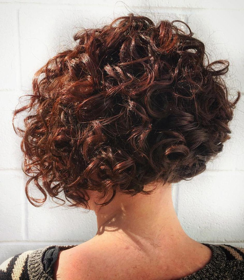 Short Curly Mahogany Bob