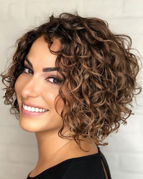 Short Scrunched Curly Bob