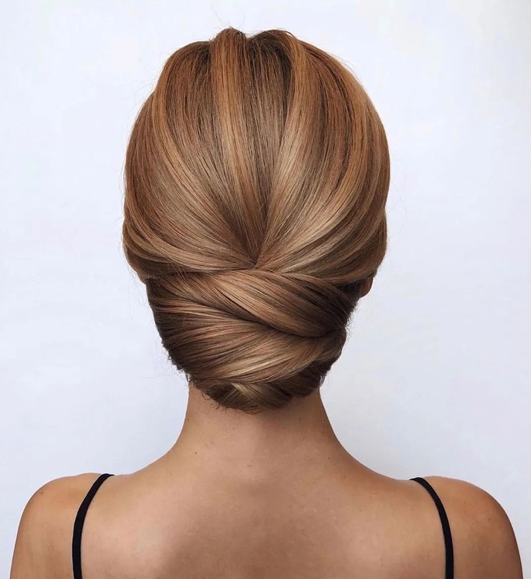 Low Crossed Bun Updo