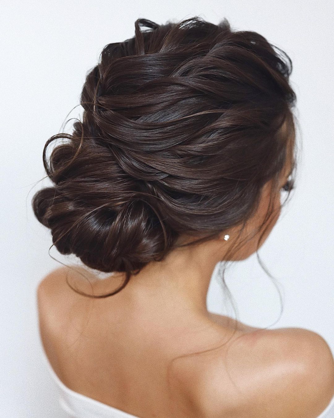 French Twist Updo for Long Wavy Hair