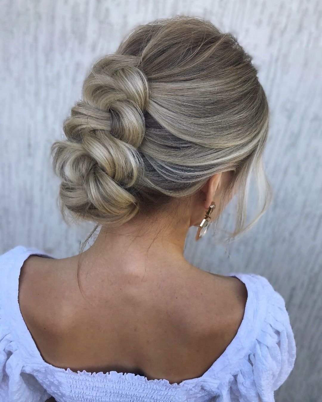 Blonde Braided Updo for Girls with Long Hair